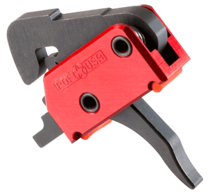 Patriot Ordnance Factory 00457 Drop-In Single-Stage Straight Trigger with 4.50 lbs Draw Weight & Black/Red Finish for AR-Platform