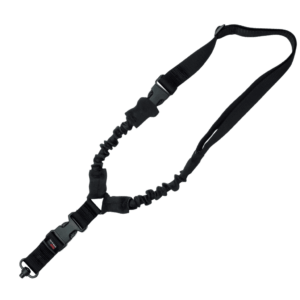 GrovTec US Inc GTSL52 Single Point made of Black Elastic with Bungee Design & 1.25″ Push Button Swivels for Rifle/Shotgun