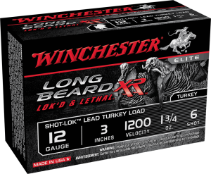 Winchester Ammo STLB1236 Long Beard XR Shot-Lok 12 Gauge 3" 1 3/4 oz 1200 fps 6 Shot 10rd Box
