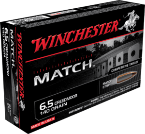 Winchester Ammo S65CM Match 6.5 Creedmoor 140 gr Sierra MatchKing BTHP (SMBTHP) 20rd Box