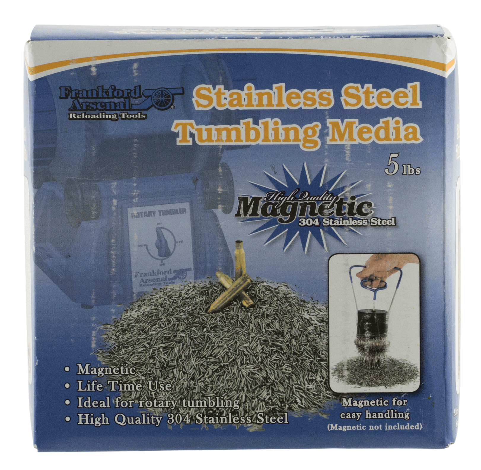 Frankford Arsenal 909191 Stainless Steel Pins Tumbling Media Universal 5 lbs
