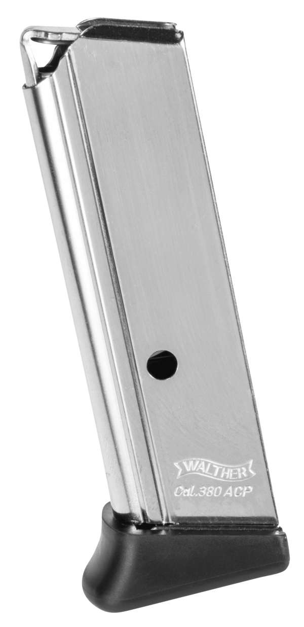 Walther Arms 2246012 PPK/S Nickel Detachable with Finger Rest 7rd for 380 ACP Walther PPK/S