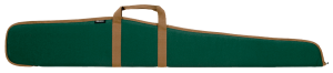 Bulldog BD111 Pit Bull Shotgun Case made of Water-Resistant Nylon with Green Finish & Camel Trim Laminated Brushed Tricot Lining 1.50" Foam Padding & Full Length Zipper 52" L