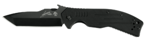 Kershaw 6044TBLK CQC 8K 3.50″ Folding American Tanto Plain Black Oxide 8Cr14MoV SS Blade Black G10 Handle Includes Pocket Clip