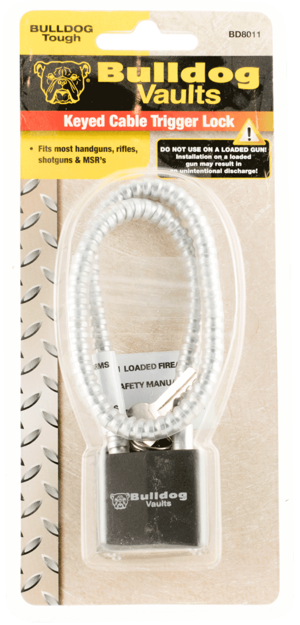 Bulldog BD8011 Trigger Lock Cable Open With Key Metal Firearm Fit- Handgun/Rifle/Shotgun Bulldog BD8011 Trigger Lock Cable Open With Key Metal Firearm Fit- Handgun/Rifle/Shotgun