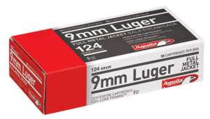 Aguila 1E092110 Target & Range Handgun 9mm Luger 124 gr Full Metal Jacket 50rd Box