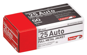 Aguila 1E252110 Target & Range Handgun 25 ACP 50 gr Full Metal Jacket 50rd Box