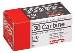 Aguila 1E302110 Target & Range Rifle 30 Carbine 110 gr Full Metal Jacket 50rd Box Aguila 1E302110 Target & Range Rifle 30 Carbine 110 gr Full Metal Jacket 50rd Box