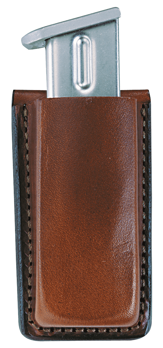 Bianchi 18056 Open Top Mag Pouch  Single Black Leather Belt Clip  Belts 1.75 Wide Compatible w/Glock 17/19/22/23/30/S&W 9/40F/M&P 9/40″