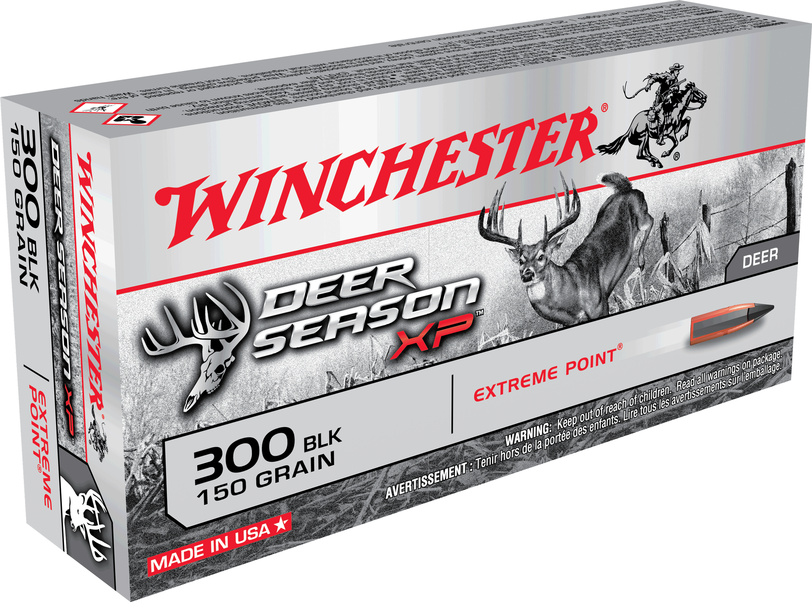 Winchester Ammo X300BLKDS Deer Season XP 300 Blackout 150 gr Extreme Point 20rd Box Winchester Ammo X300BLKDS Deer Season XP 300 Blackout 150 gr Extreme Point 20rd Box