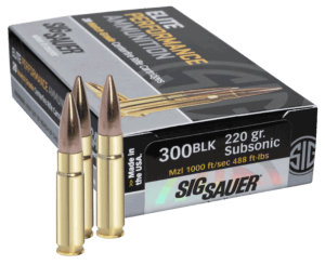 Sig Sauer E300A220 Elite Match Grade 300 Blackout 220 gr Open Tip Match (OTM) 20rd Box