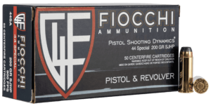 Fiocchi 44SA500 Defense Dynamics  44 S&W Spl 200 gr Semi Jacketed Hollow Point 50rd Box