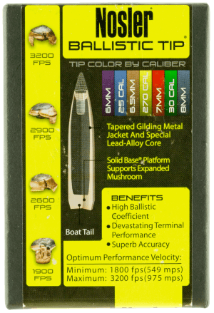 Nosler 31456 Ballistic Tip Hunting 458 Caliber .458 300 GR Spitzer Point 50 Box