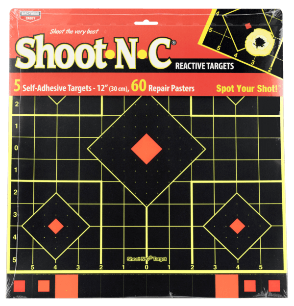 Birchwood Casey 34207 Shoot-N-C Sight-In Self-Adhesive Paper Pistol/Rifle Multi Color 5-Diamond Includes Pasters 5 Pack Birchwood Casey 34207 Shoot-N-C Sight-In Self-Adhesive Paper Pistol/Rifle Multi Color 5-Diamond Includes Pasters 5 Pack