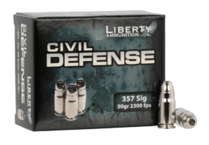 Liberty Ammunition LACD357SIG053 Civil Defense 357 Sig 50 gr Lead Free Fragmenting Hollow Point 20rd Box Liberty Ammunition LACD357SIG053 Civil Defense 357 Sig 50 gr Lead Free Fragmenting Hollow Point 20rd Box