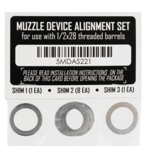 Rugged Suppressor SA001 Shim Kit  for 1/2″-28 tpi