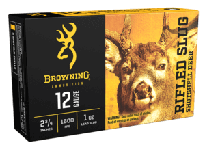 Browning Ammo B193111221 BXS Shotshell Deer 12Gauge 2.75″ 1oz Sabot Slug Shot 5 Per Box