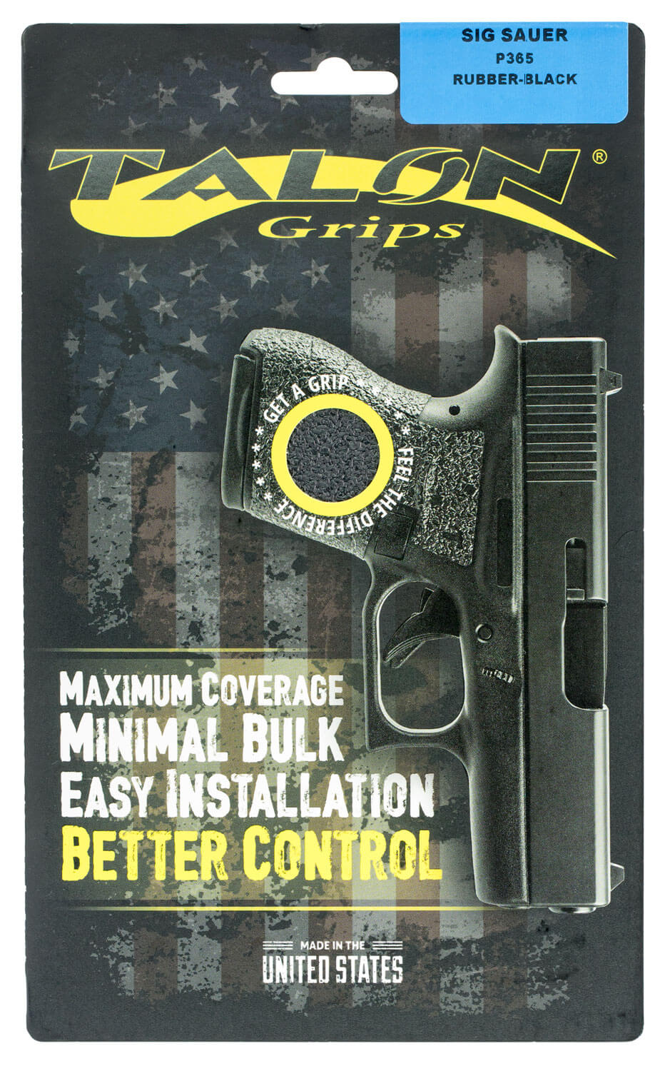 Talon Grips 021R Adhesive Grip Textured Black Rubber for Sig P365 Talon Grips 021R Adhesive Grip Textured Black Rubber for Sig P365