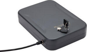 Hornady 95210 Lock Box  XL Key Entry Black Steel Holds 1 Handgun 10″ L x 7″ W x 2″ D Hornady 95210 Lock Box  XL Key Entry Black Steel Holds 1 Handgun 10″ L x 7″ W x 2″ D