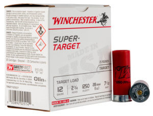 Winchester Ammo TRGT12507 Super-Target Light Target 12 Gauge 2.75″ 1 oz 7.5 Shot 25rd Box