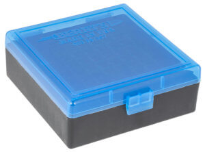 Berry’s 95182 Ammo Box  38 Special/357 Mag Blue/Black Polypropylene 100rd
