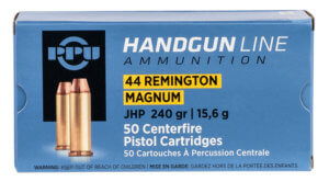 PPU PPH44MH Handgun  44 Rem Mag 240 gr Jacket Hollow Point 50rd Box