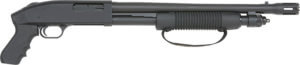 Mossberg 50697 590 Cruiser 12 Gauge 6+1 3″ 18.50″ Stand-Off Barrel Dual Extractors Matte Blued Metal Finish Synthetic Pistol Grip Stock