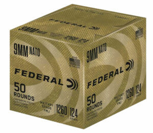 Federal C9N882 Military Grade  9mmLuger 124gr Full Metal Jacket 50rd Box