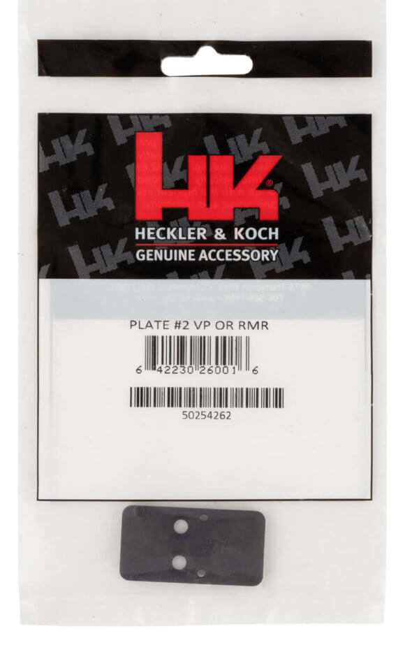 HK 50254262 Optic Plate #2 Black Steel  Fits HK VP9 OR RMR/Holosun Pattern Footprint Mount