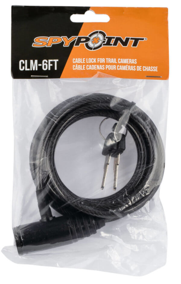Spypoint 05770 Cable Lock  Compatible With Spypoint Cameras 6′ Long Black