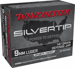 Winchester Ammo W9MMST2 Silvertip  9mm Luger 147 gr Silvertip Jacket Hollow Point 20rd Box