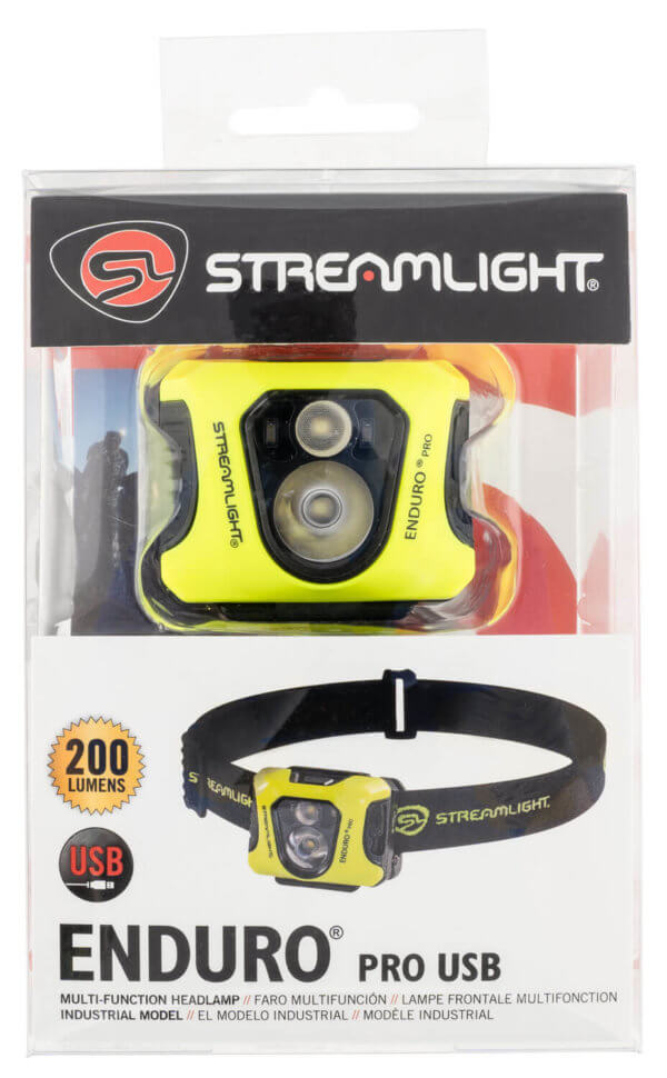 Streamlight 61436 Enduro Pro W/Dual Lock 15/25/50/90/145/200 Lumens White LED Bulb Black/Yellow 95 Meters Distance Streamlight 61436 Enduro Pro W/Dual Lock 15/25/50/90/145/200 Lumens White LED Bulb Black/Yellow 95 Meters Distance