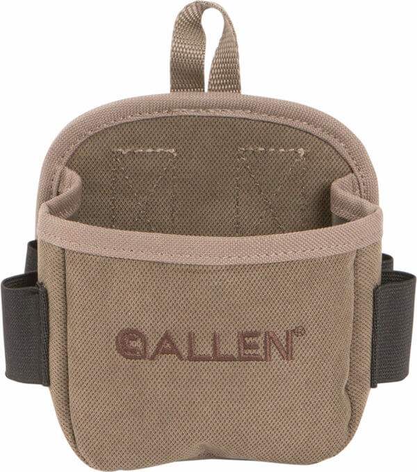 Allen 2203 Select Shell Carrier 25 Shell Box Capacity Tan Canvas w/4 Side Loops  Belt Clip Mount
