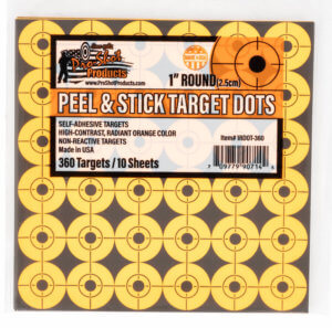 Pro-Shot 1RDOT360 Peel & Stick Target Dots Orange Self-Adhesive Paper No Impact Enhancement 1″ Dot 360 Targets/10 Sheets Pro-Shot 1RDOT360 Peel & Stick Target Dots Orange Self-Adhesive Paper No Impact Enhancement 1″ Dot 360 Targets/10 Sheets
