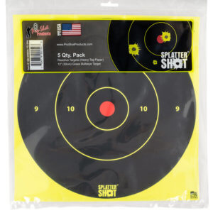 Pro-Shot 12BGREENTG5PK SplatterShot 12″ Bullseye Hanging Tagboard Black/Green Impact Enhancement White 5 Pack Pro-Shot 12BGREENTG5PK SplatterShot 12″ Bullseye Hanging Tagboard Black/Green Impact Enhancement White 5 Pack