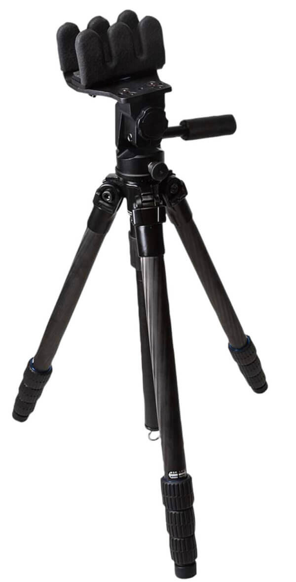 KOPF Jager KJ85002K K800 CF Tripod made of Carbon Fiber with Black Finish  Pivoting Reaper Grip  4-Level Leg Extensions & 360 Degree Pan