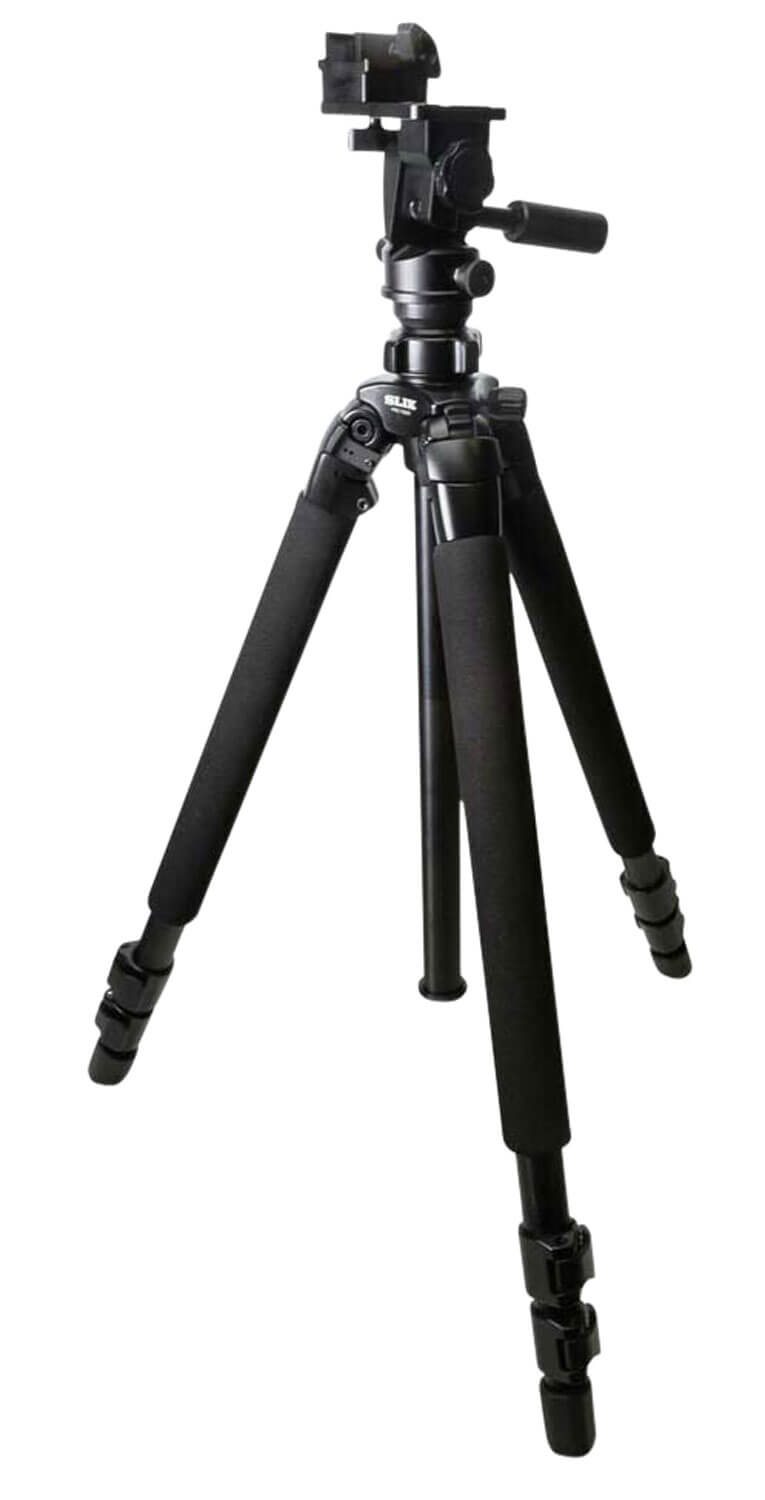 KOPF Jager KJ85003K Folding Tripod K700 Tripod made of Aluminum with Black Finish Adjustable Reaper Rail 3-Level Leg Extension 21-87 Degree Pan & Tilt KOPF Jager KJ85003K Folding Tripod K700 Tripod made of Aluminum with Black Finish Adjustable Reaper Rail 3-Level Leg Extension 21-87 Degree Pan & Tilt