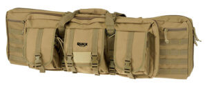 Rukx Gear ATICT36DGT Tactical Double Gun 36″ Water Resistant Tan 600D Polyester w/ Non-Rust Zippers Holds up to 2 Rifles Rukx Gear ATICT36DGT Tactical Double Gun 36″ Water Resistant Tan 600D Polyester w/ Non-Rust Zippers Holds up to 2 Rifles