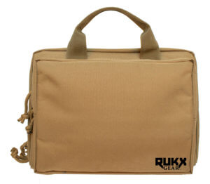 Rukx Gear ATICTDPCT Double Pistol Tan 600D Polyester Holds 2 Handguns Rukx Gear ATICTDPCT Double Pistol Tan 600D Polyester Holds 2 Handguns