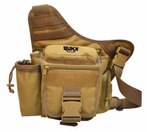 Rukx Gear ATICTSBT Sling Bag Tan 600D Polyester Single Strap Rukx Gear ATICTSBT Sling Bag Tan 600D Polyester Single Strap