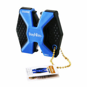 AccuSharp 334C SharpNEasy 2-Step Sharpener Hand Held Fine Coarse Ceramic Stone Sharpener Plastic Handle Black/Blue AccuSharp 334C SharpNEasy 2-Step Sharpener Hand Held Fine Coarse Ceramic Stone Sharpener Plastic Handle Black/Blue