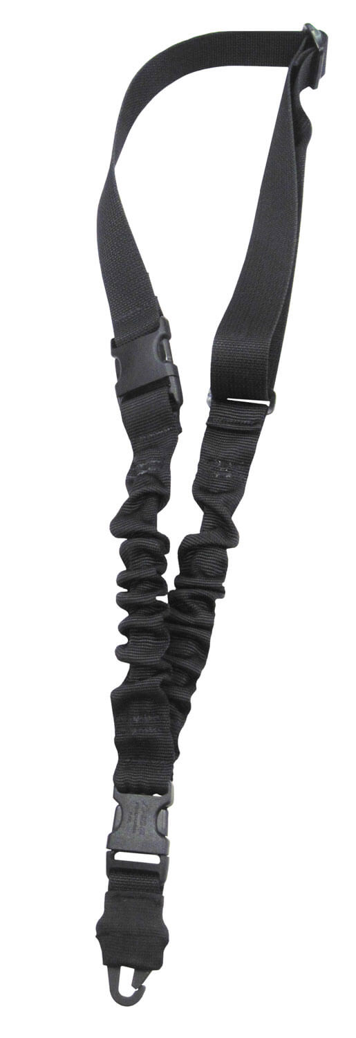 Tacshield T6010BK Shock Sling made of Black Webbing with Double QRB & Single-Point Design for Rifle/Shotgun Tacshield T6010BK Shock Sling made of Black Webbing with Double QRB & Single-Point Design for Rifle/Shotgun