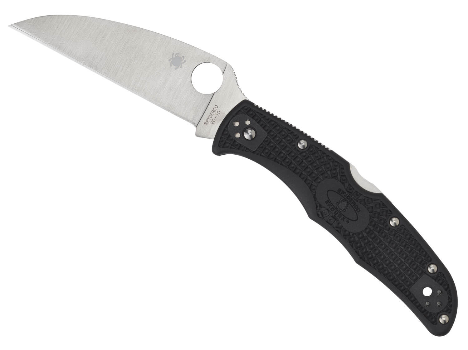 Spyderco C10FPWCBK Endura 4 Lightweight 3.78″ Folding Wharncliffe Plain VG-10 SS Blade Black Bi-Directional Texturing FRN Handle Includes Pocket Clip Spyderco C10FPWCBK Endura 4 Lightweight 3.78″ Folding Wharncliffe Plain VG-10 SS Blade Black Bi-Directional Texturing FRN Handle Includes Pocket Clip