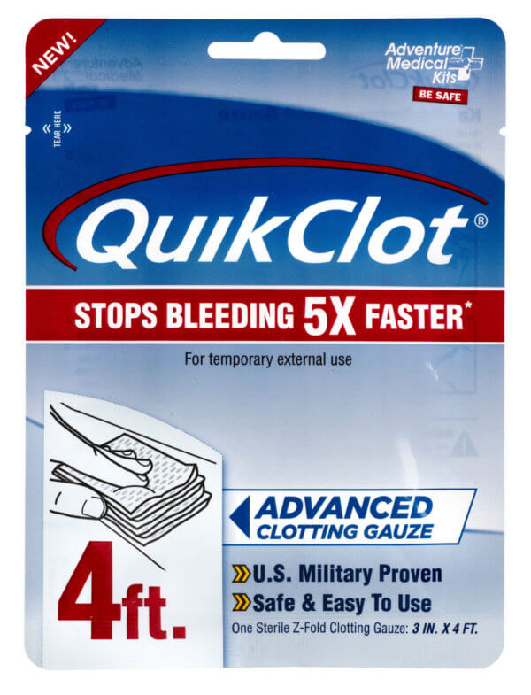 Adventure Medical Kits 50200026 QuikClot Stop Bleeding White 3″ x 48″ Clotting Gauze Adventure Medical Kits 50200026 QuikClot Stop Bleeding White 3″ x 48″ Clotting Gauze