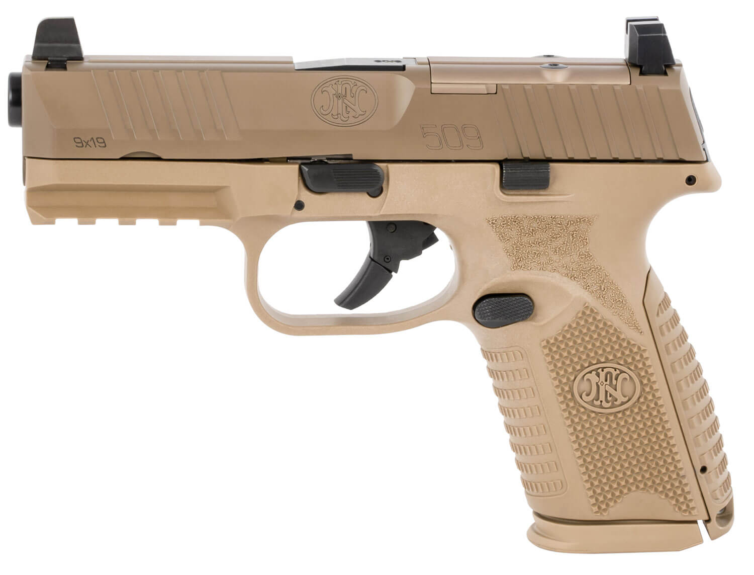 FN 66100741 509 Midsize MRD 9mm Luger 4″ Barrel 15+1 Flat Dark Earth Polymer Frame With Mounting Rail Optic Cut FDE Stainless Steel Slide No Manual Safety Optics Ready FN 66100741 509 Midsize MRD 9mm Luger 4″ Barrel 15+1 Flat Dark Earth Polymer Frame With Mounting Rail Optic Cut FDE Stainless Steel Slide No Manual Safety Optics Ready