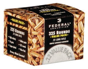 Federal 725 Champion Training Value Pack 22LR 36gr Copper Plated Hollow Point 325rd Box