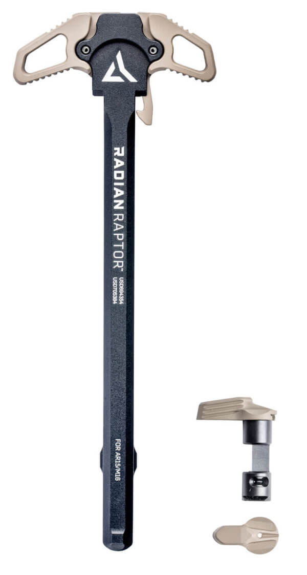 Radian Weapons R0299 Raptor  Charging Handle & 45/90 Talon Safety  FDE  Ambi Controls  Fits Mil-Spec AR-15/M16 Platform