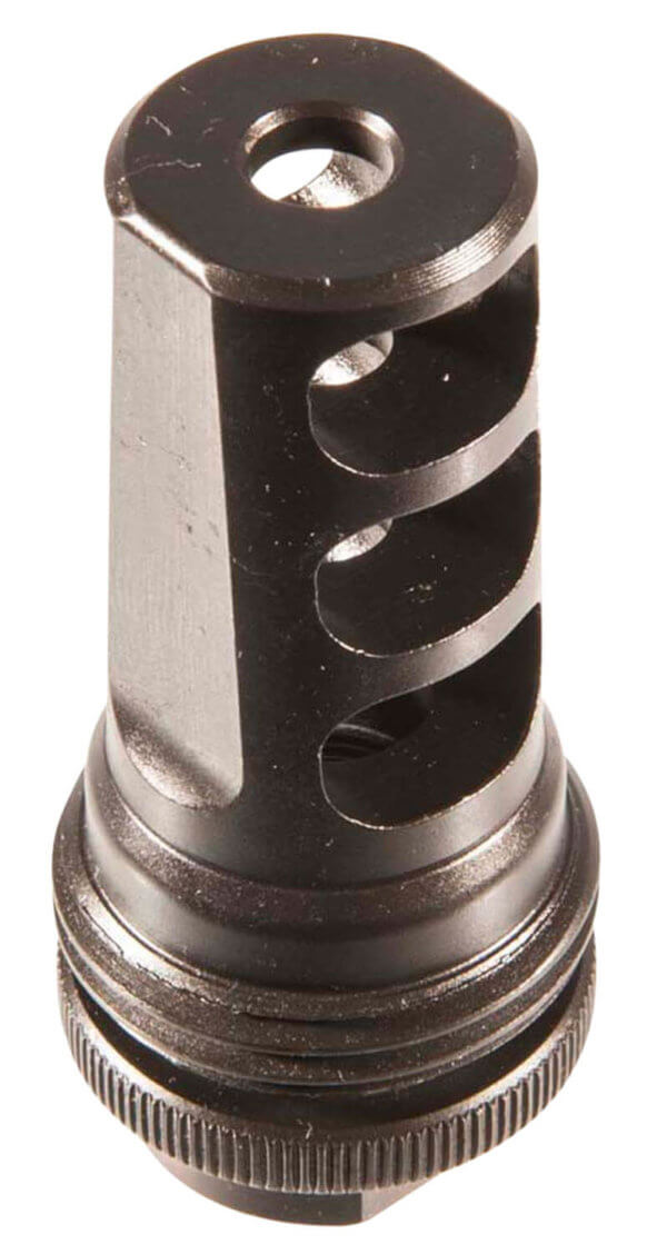 SilencerCo AC142 ASR Muzzle Brake Black Steel with 1/2″-28 tpi Threads for 5.56x45mm NATO