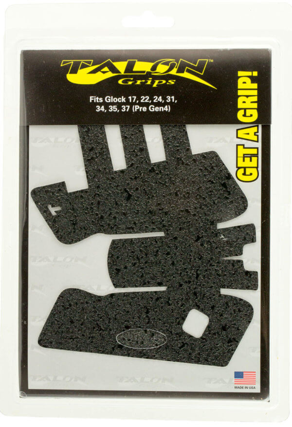 Talon Grips 103R Adhesive Grip  Compatible w/Glock Gen3 17/22/24/31/34/35/37  Black Textured Rubber