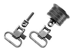 Uncle Mike’s 18015 Mag Cap Swivel Set made of Steel with Blue Finish  1″ Loop Size & Quick Detach Style for  20 Gauge Remington 870 & 870 Youth Includes Two Super Swivels